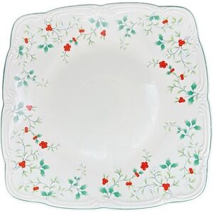 Pfaltzgraff WINTERBERRY Square Serving Platter 12 In Holly & Berries